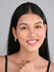 Rose Gold plated Oval drop Earring