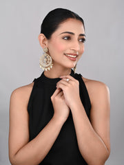 Gold-Plated Floral Motif Earrings