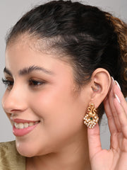 Gold plated peacock Studs