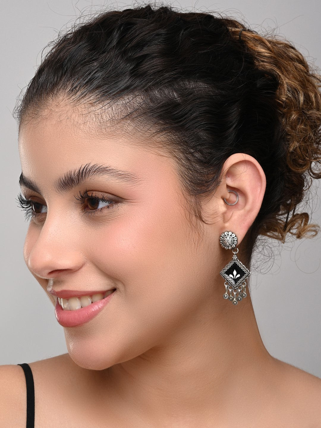 handpainted drop earring