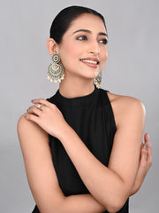 Circular Contemporary Chandbali - Green