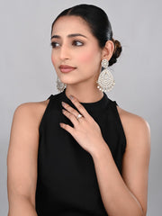 Gold plated kundan chandbali Earring