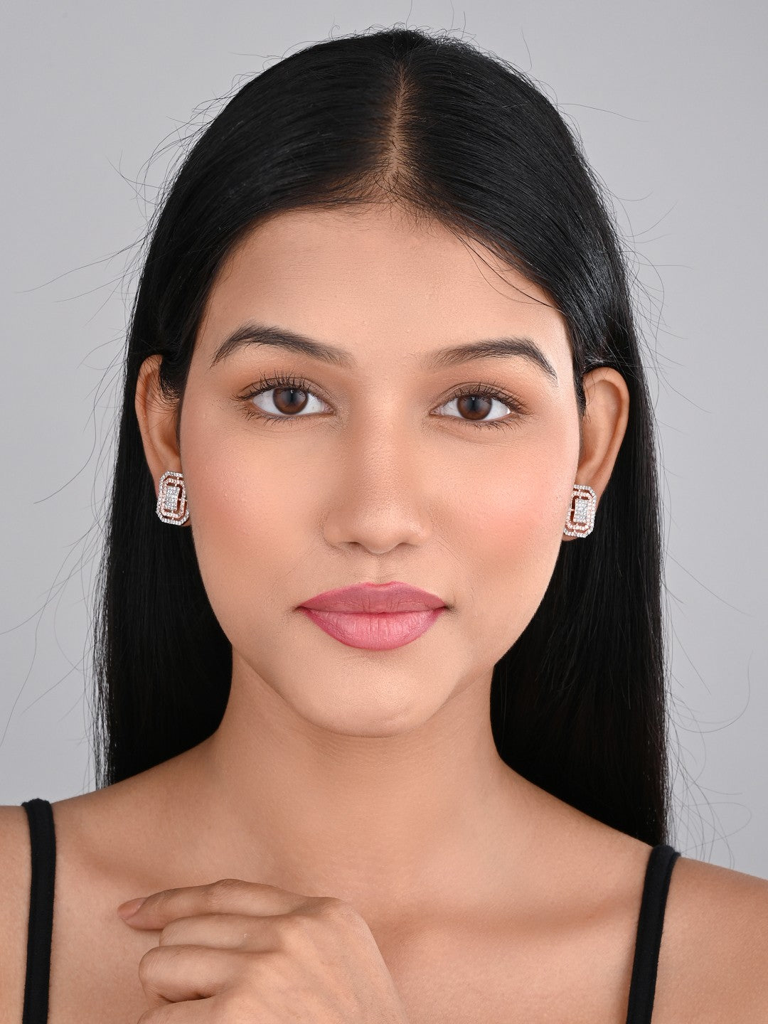 Rose Gold plated Square Studs