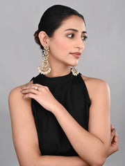 Circle Long drop Earring -  Gold