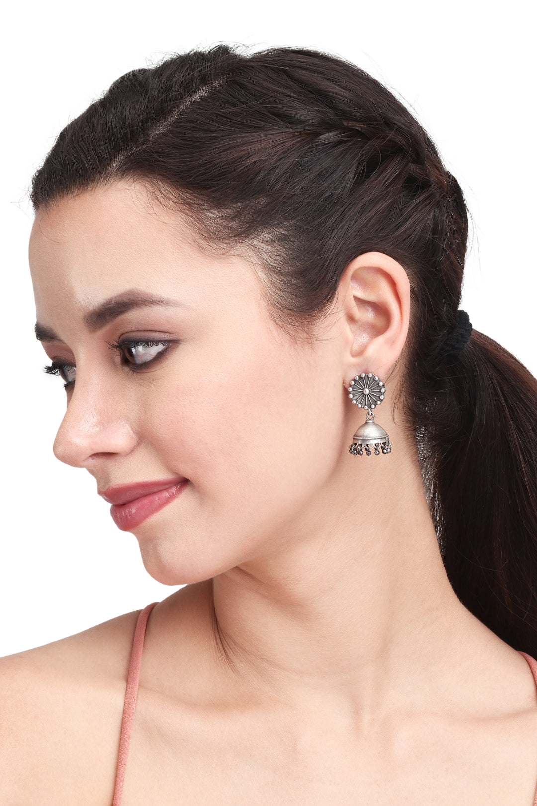 Silver Oxidised Jhumka