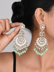 Gold plated & Meenakari Chandbali Mint