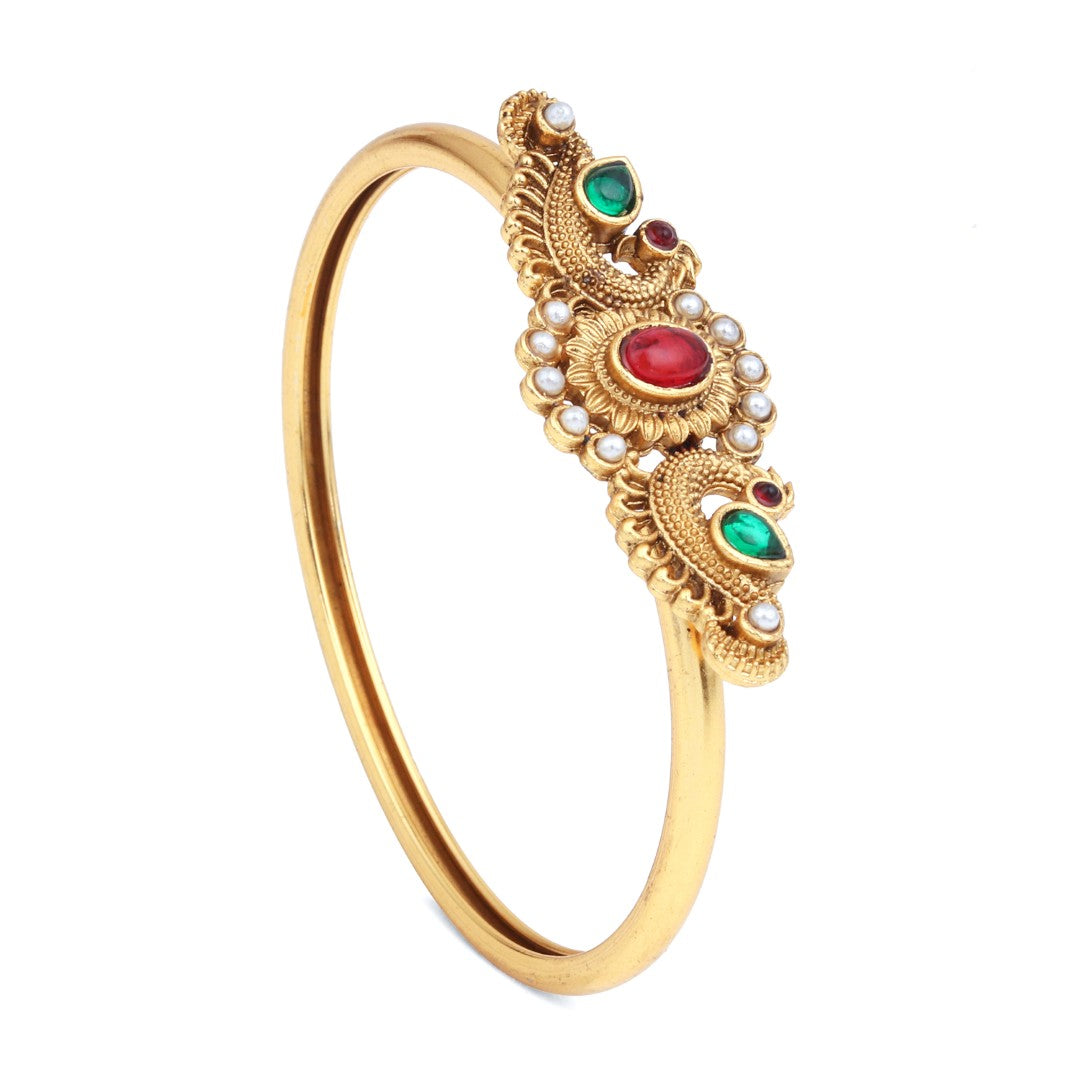 Antique Gold Kundan Adjustable Bracelet