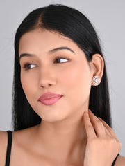 Rose Gold plated Oval Studs