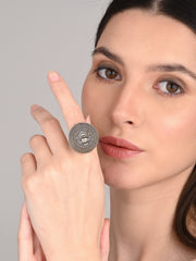 Durga embedded adjustable ring