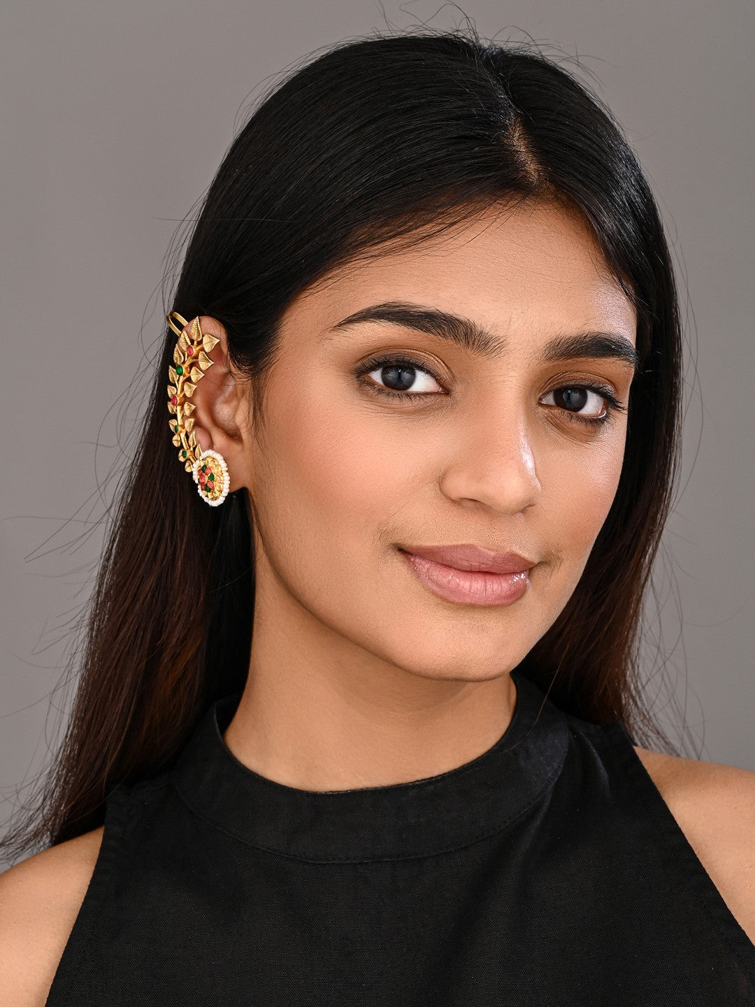 Floral Gold plated Earcuffs