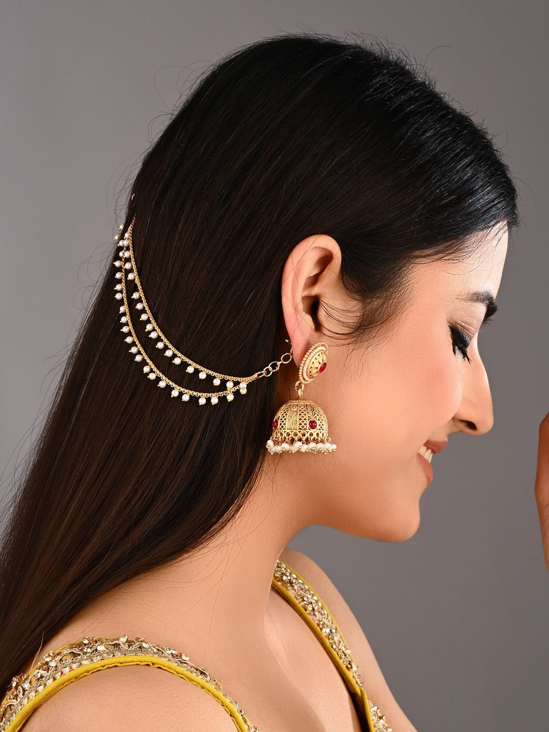 Delicate double layered Ear chain