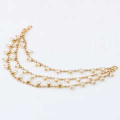 Gold Plated Ear chains small beads-1