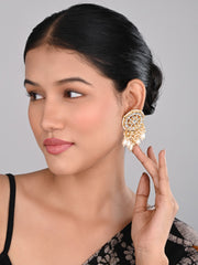 Kundan Studs with pearl drops