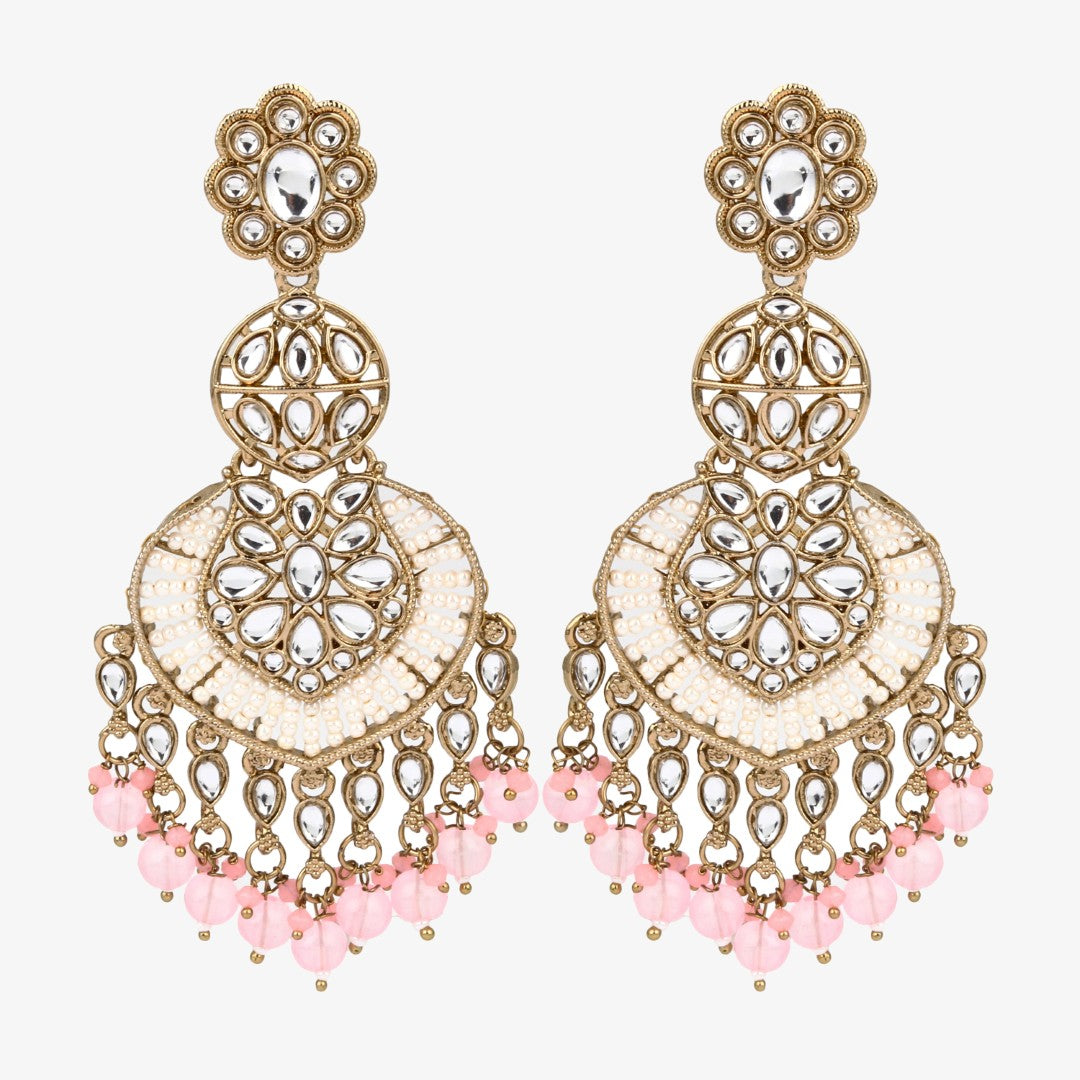 Gold plated & Meenakari Chandbali