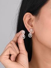 Rose Gold plated Oval drop Earring