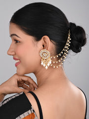 Gold Plated Ear chains small beads-1