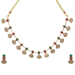 Gold Plated Delicate Necklace Set