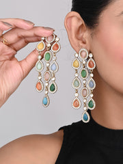 Chandelier Drop Earring Multi col