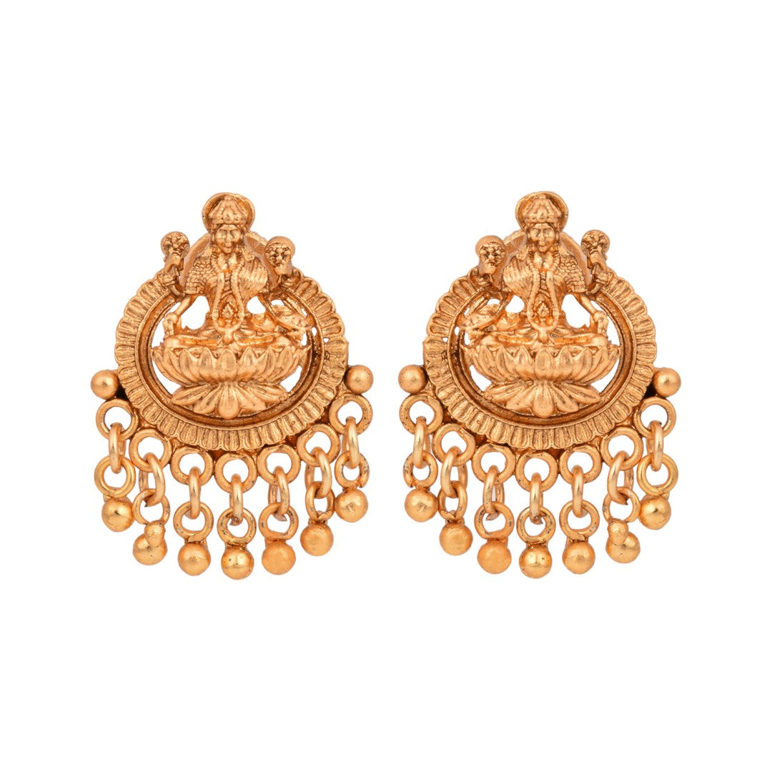 Traditional Temple Jewellery Set with Ghungroo Drops