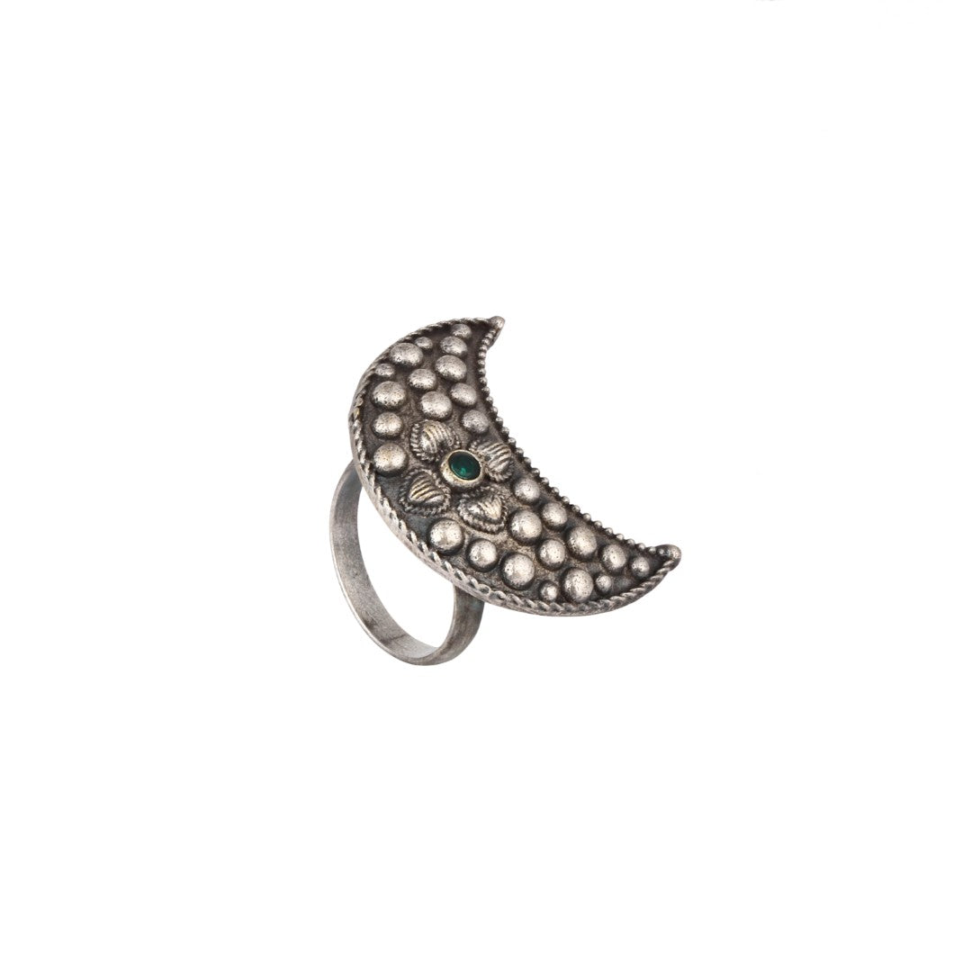 Crescent shaped Adjustable ring
