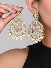 Gold-Plated Floral Motif Earrings