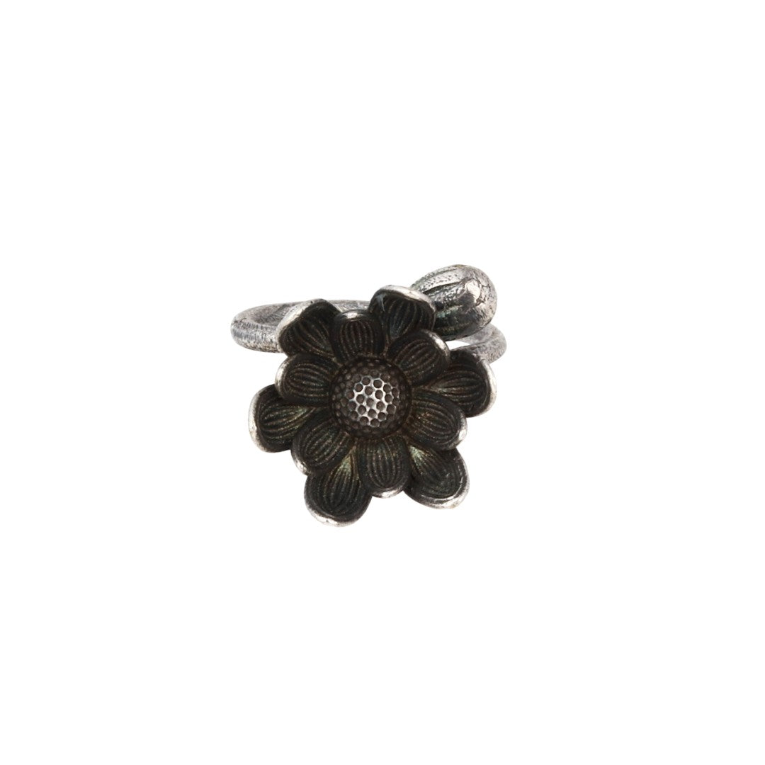 Flower & bud Adjustable ring