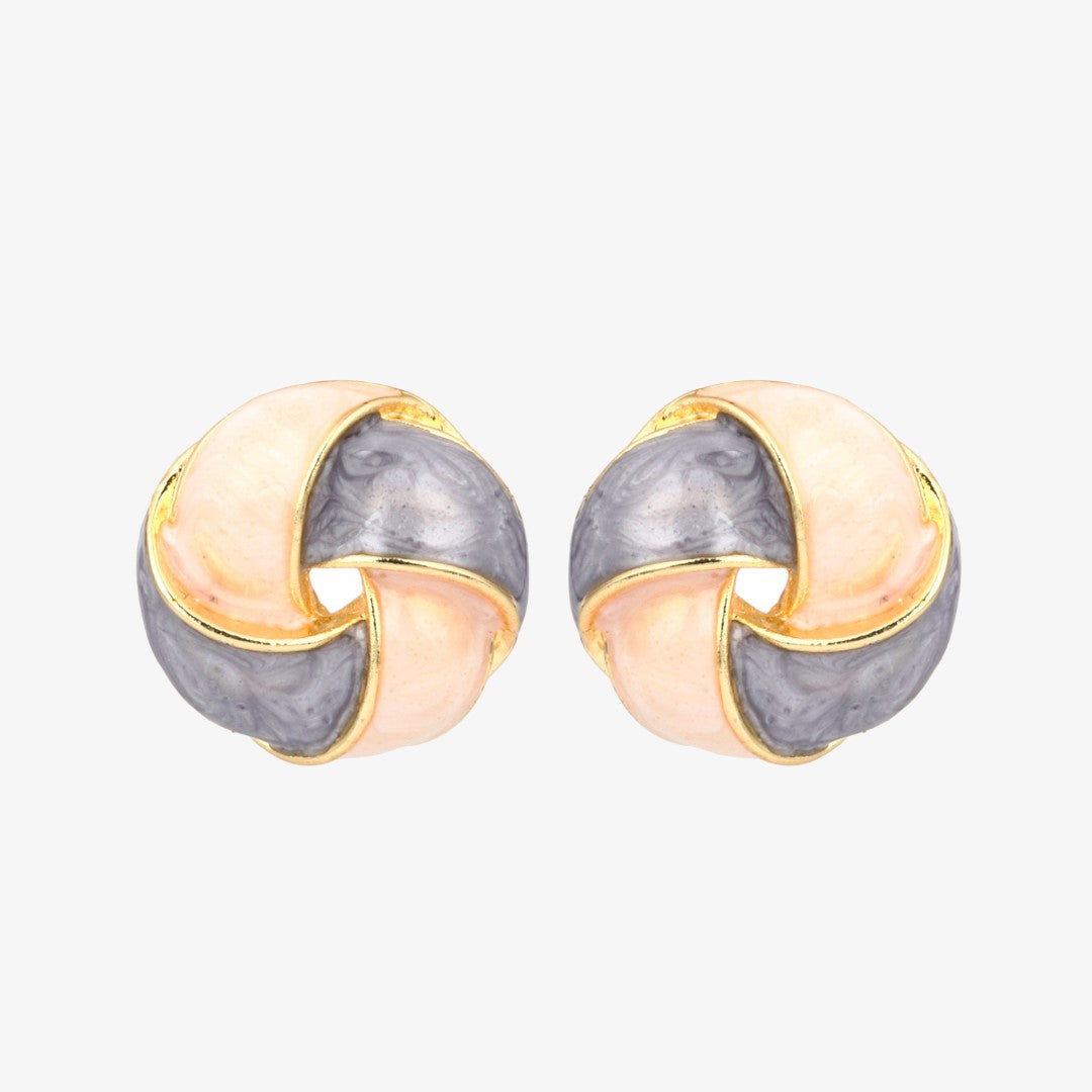 Enamelled Multi coloured Pinwheel Stud  earring