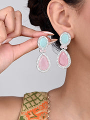 AD stone Tear drop earrings