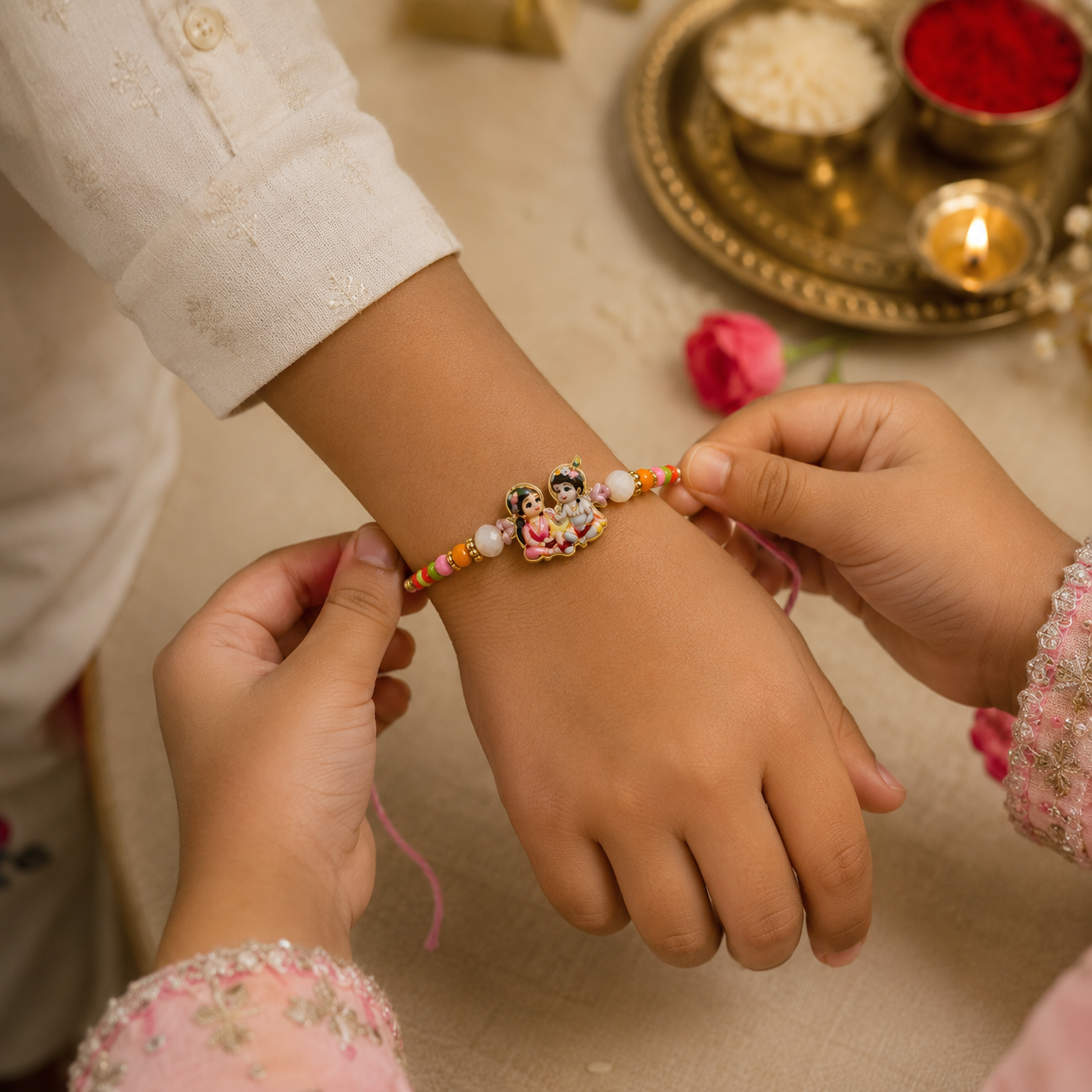 Bal Krishna Rakhi Set of 2