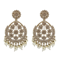 Gold-Plated Floral Motif Earrings