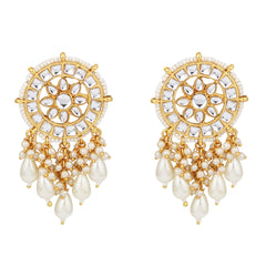 Kundan Studs with pearl drops
