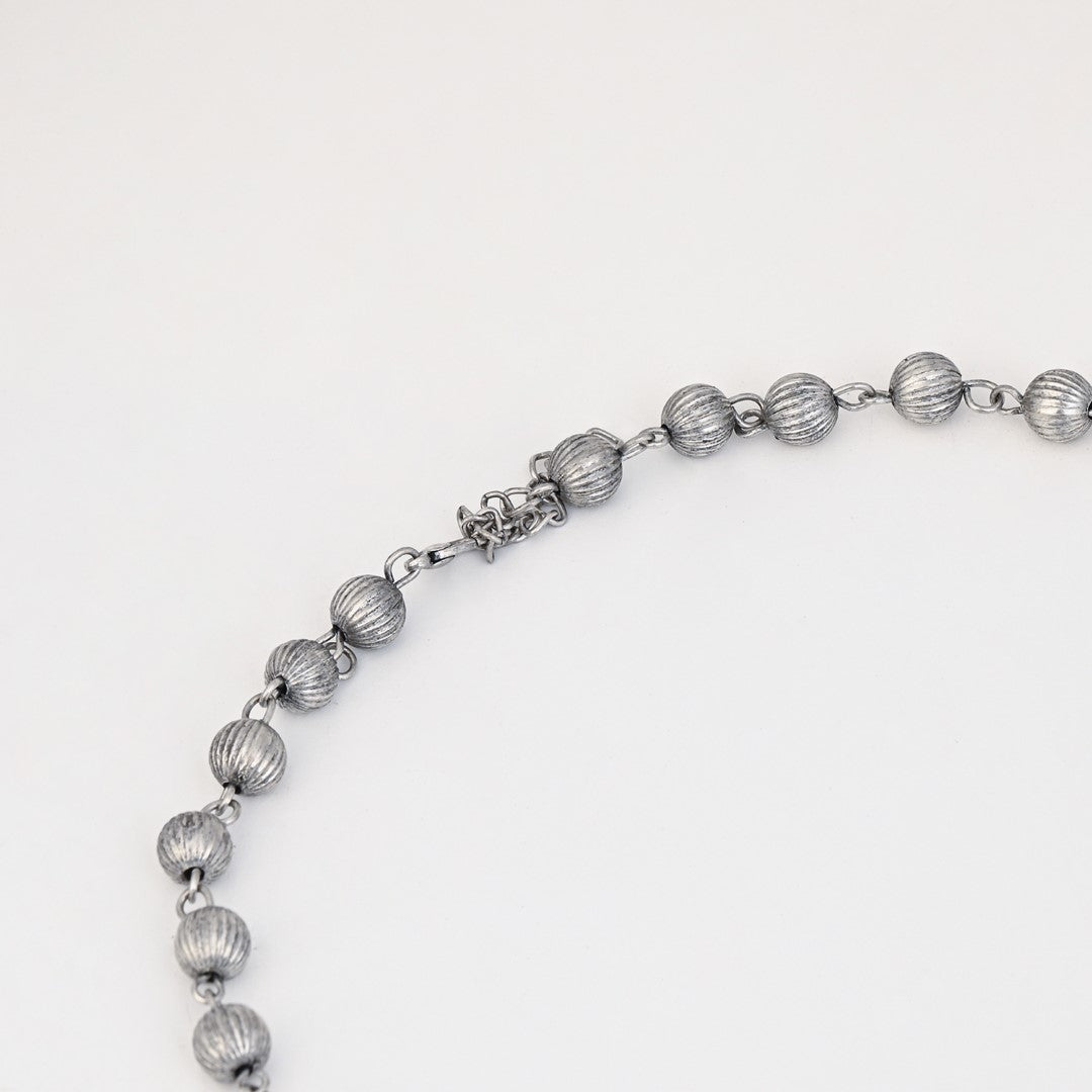 Silver Oxydised finish Pendant necklace set