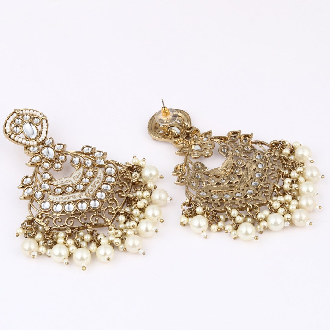 Gold plated Meenakari Chandbali