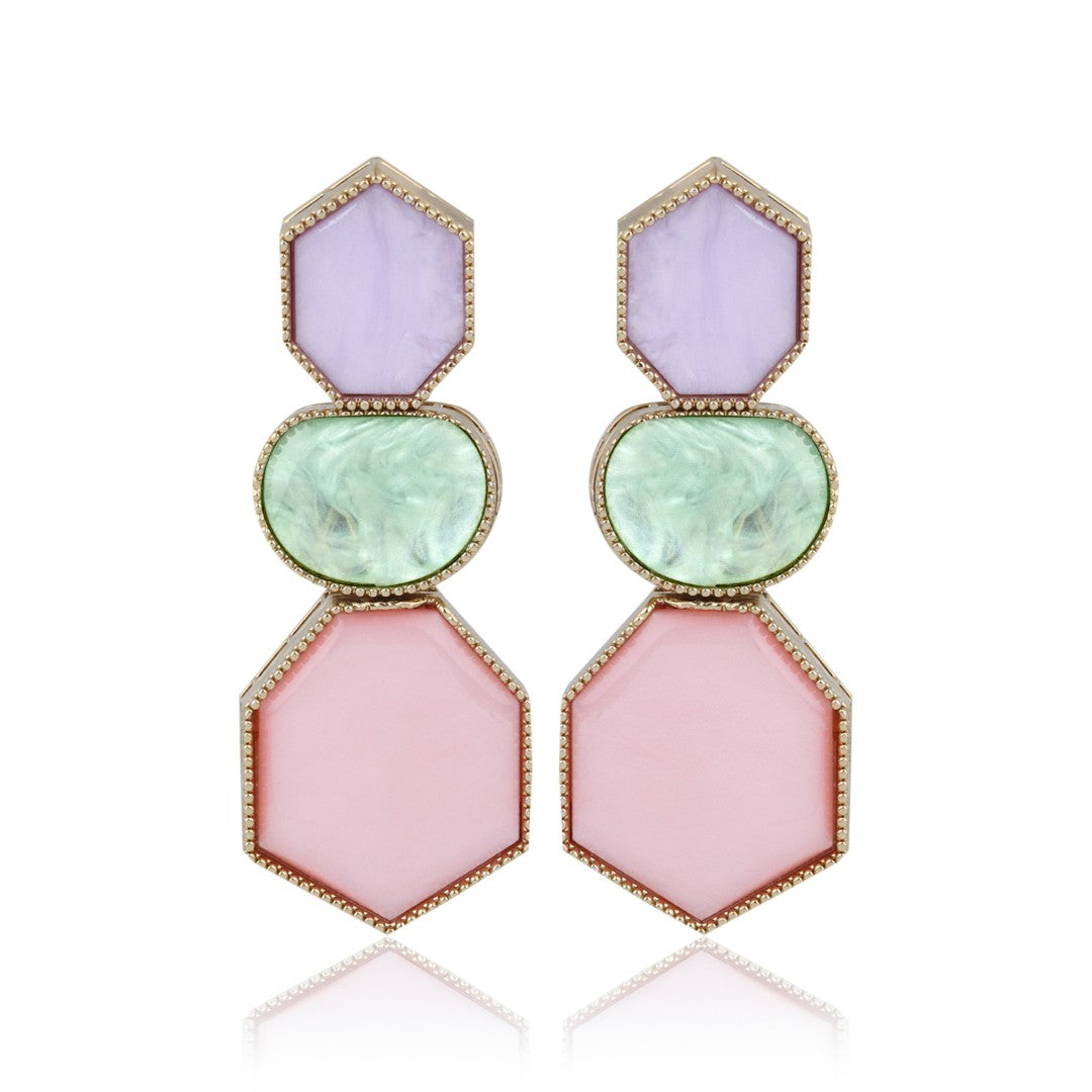 Geometric Statement Drop Earrings