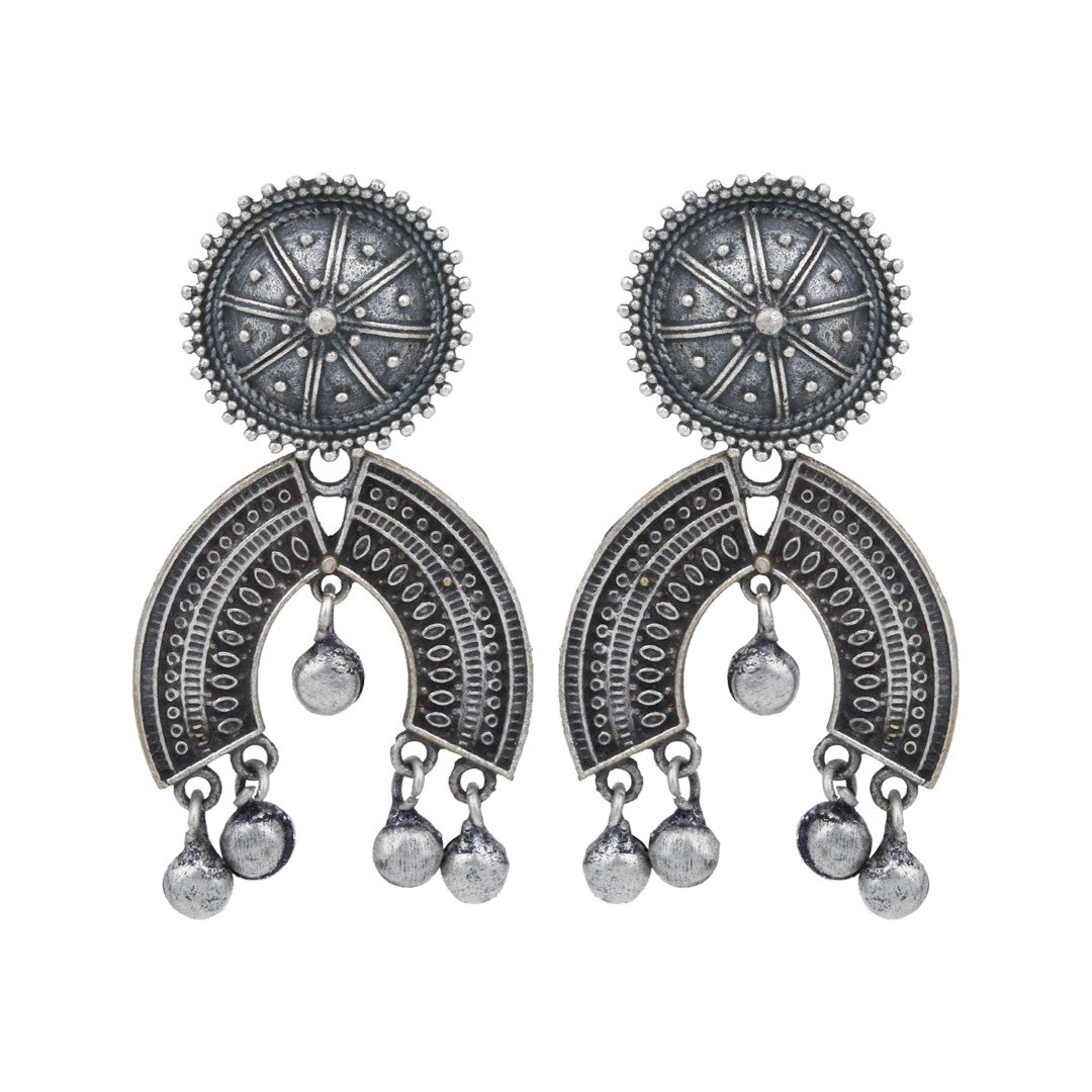 Tribal Crescent Drop Earrings