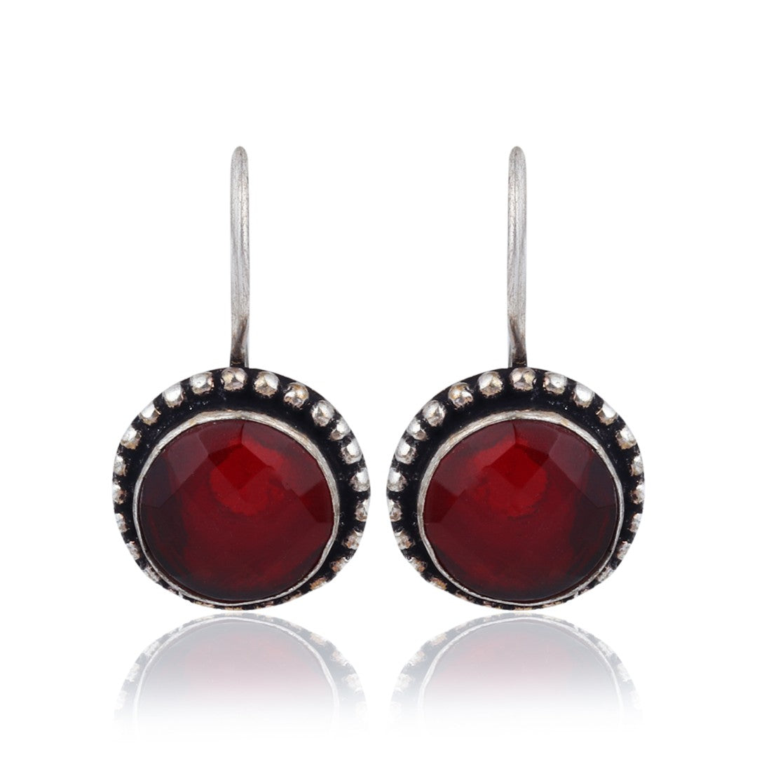 Contemporary Drop Earring Red