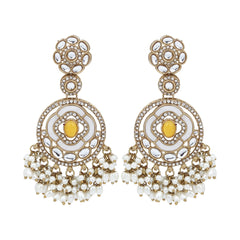 kundan MOP drop earring
