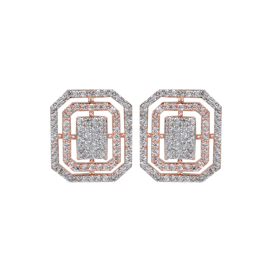 Rose Gold plated Square Studs