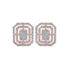Rose Gold plated Square Studs