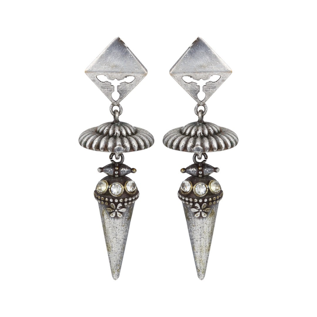 Vintage Tribal Cone Drop Earrings