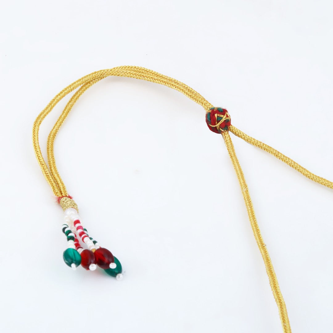 Ruby & Emerald Floral Gold-Tone Necklace & Earrings Set