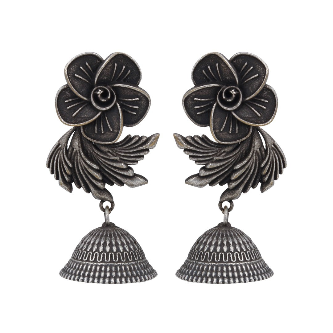 Floral Jhumki Statement Earrings