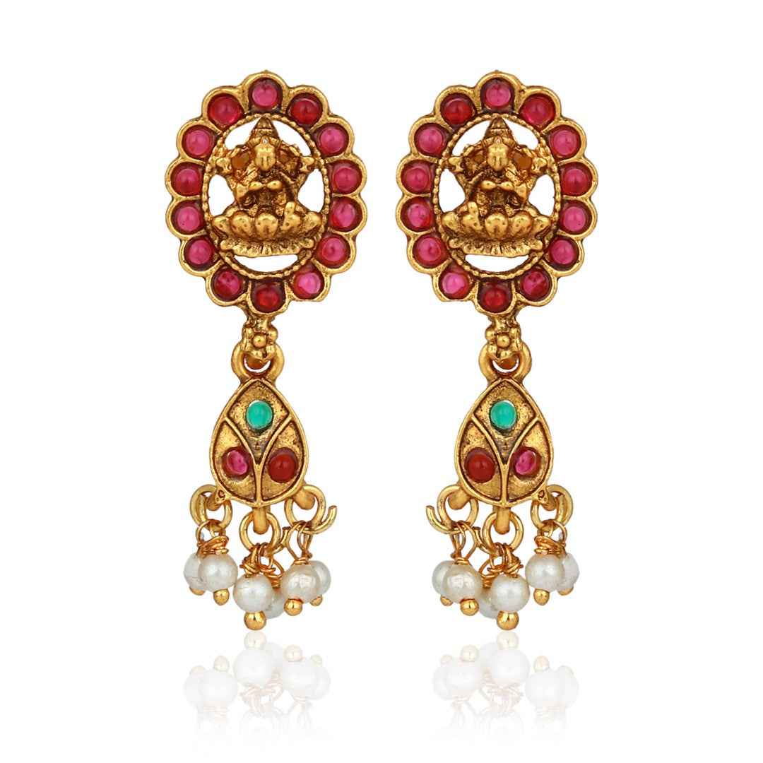 Traditional Lakshmi Pendant Necklace Set