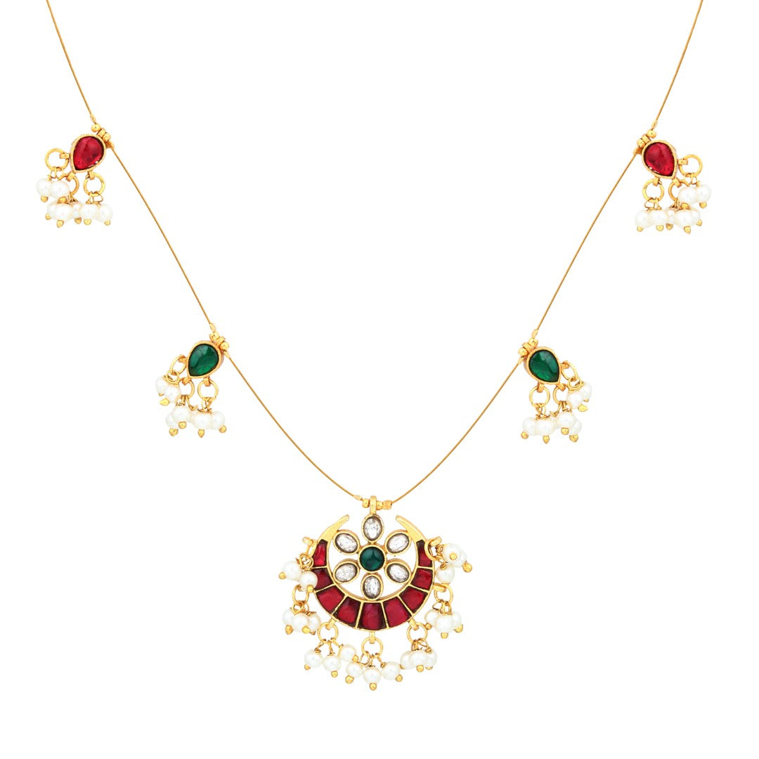 Traditional Kundan Pendant Necklace