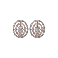 Rose Gold plated Oval Studs