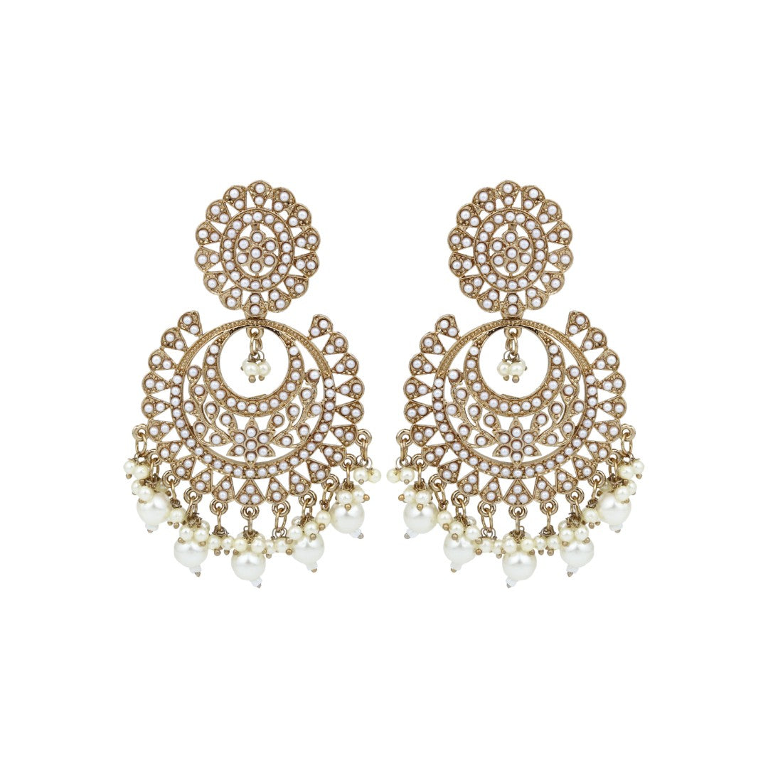 Circular Contemporary Chandbali - Gold