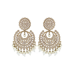 Circular Contemporary Chandbali - Gold