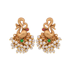Gold plated peacock Studs