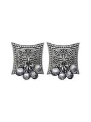 Silver oxydized earring with Ghungroo