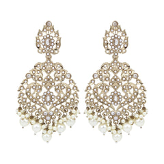 Pan shaped Contemporary Chandbali - Gold